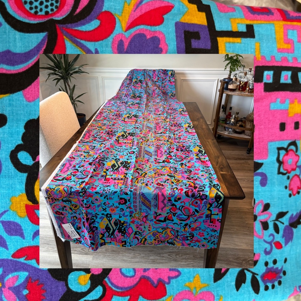 Marcus Brothers textiles artsy bright dopamine print fabric 60”X Over 3 yds New